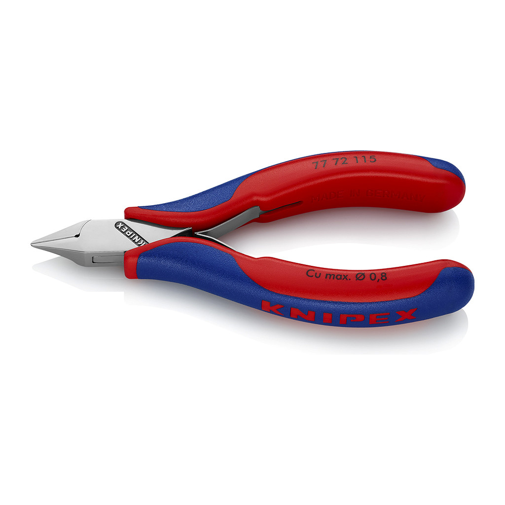 Knipex 77 72 115 - bočné cvikacie kliešte pre elektroniku s multi-komponentnými úchopmi 115 mm