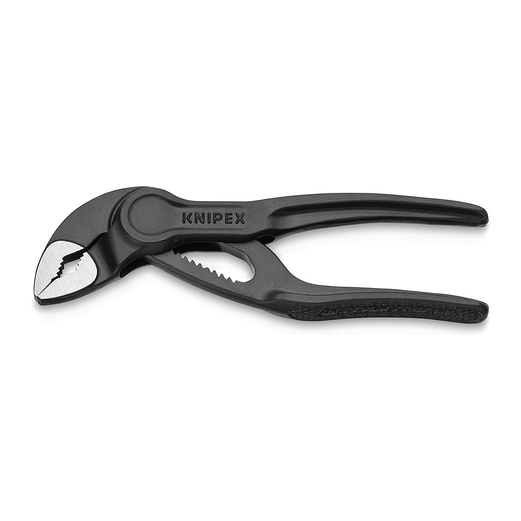 Knipex 87 00 100 - Cobra® XS Hasáky a kliešte na vodné čerpadlá razený, drsný povrch šedá atramentizovaná 100 mm