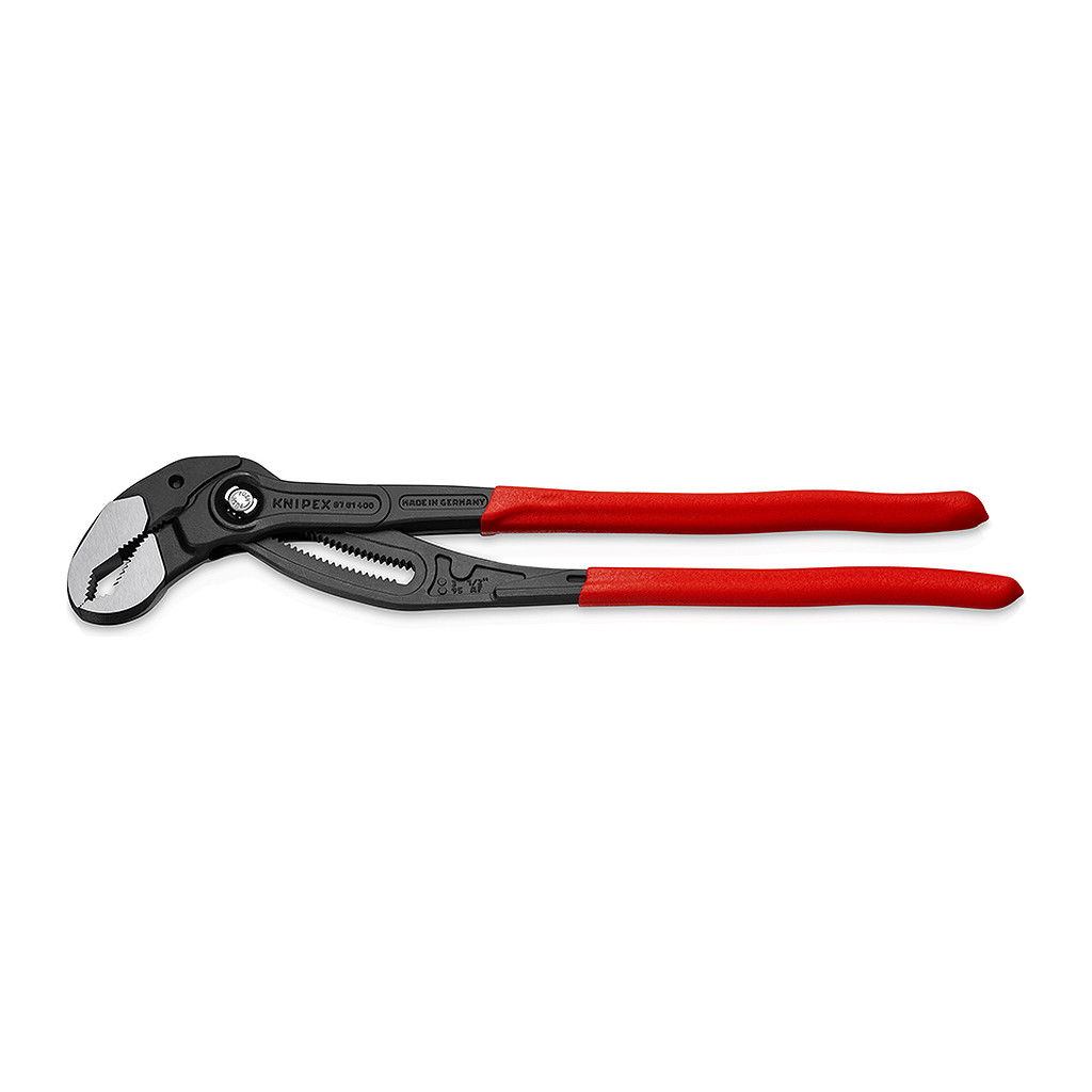 Knipex 87 01 400 - Cobra® XL Hasáky a kliešte na vodné čerpadlá poplastované šedá atramentizovaná 400 mm