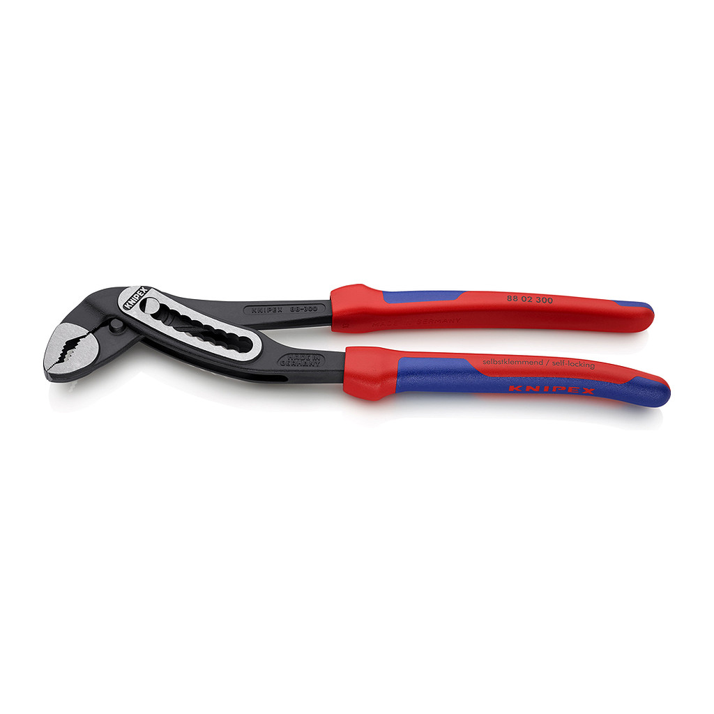 Knipex 88 02 300 - Alligator® Kliešte na vodné čerpadlá s multi-komponentnými úchopmi čierne atramentované 300 mm