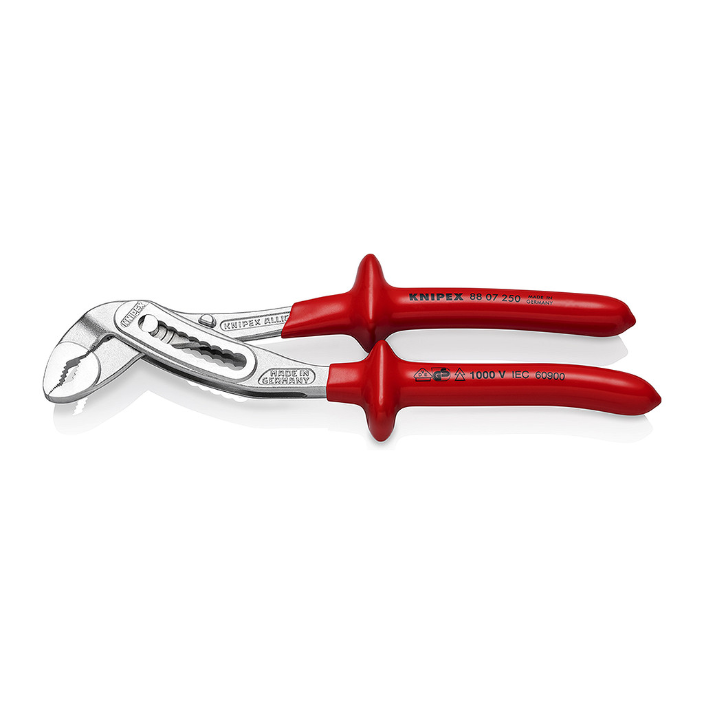 Knipex 88 07 250 - Alligator® Kliešte na vodné čerpadlá s máčanou izoláciou, VDE testované pochrómované 250 mm