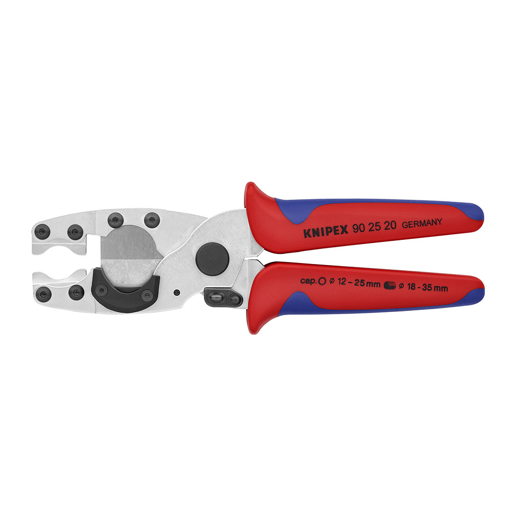 Knipex 90 25 20 - Kliešte na rezanie rúr pre kompozitné trubky a ochranné trubky s multi-komponentnými úchopmi galvanizované 210 mm