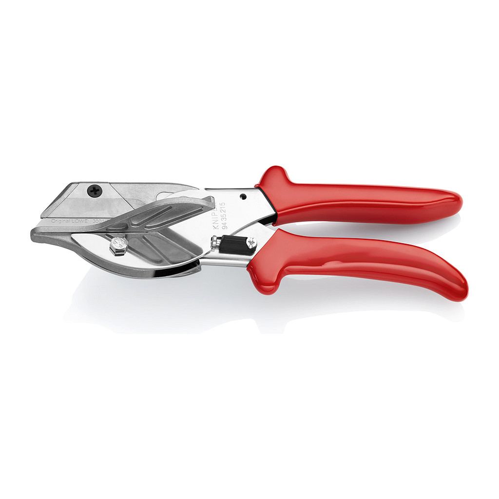 Knipex 94 35 215 - Nožnice na šikmé rezy pre plastové a gumené sekcie s plastovými úchopovými zónami pochrómované 215 mm