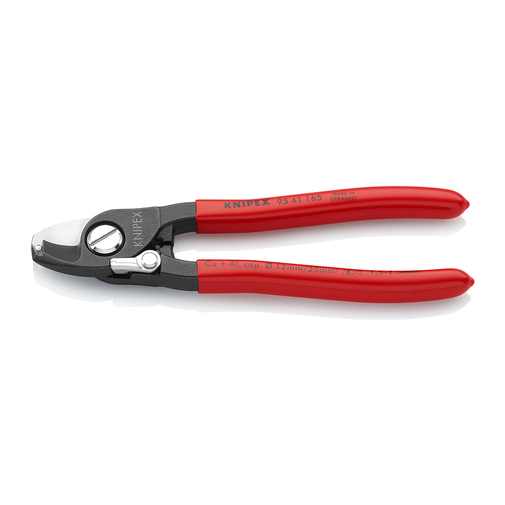 Knipex 95 41 165 - Nožnice na káble poplastované leštené 165 mm