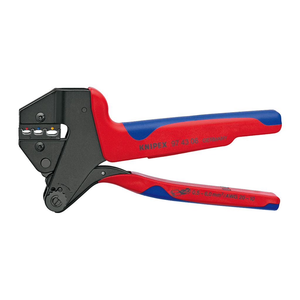 Knipex 97 43 06 - Systémové lisovacie kliešte pre vymeniteľné lisovacie čeluste s multi-komponentnými úchopmi leštené 200 mm