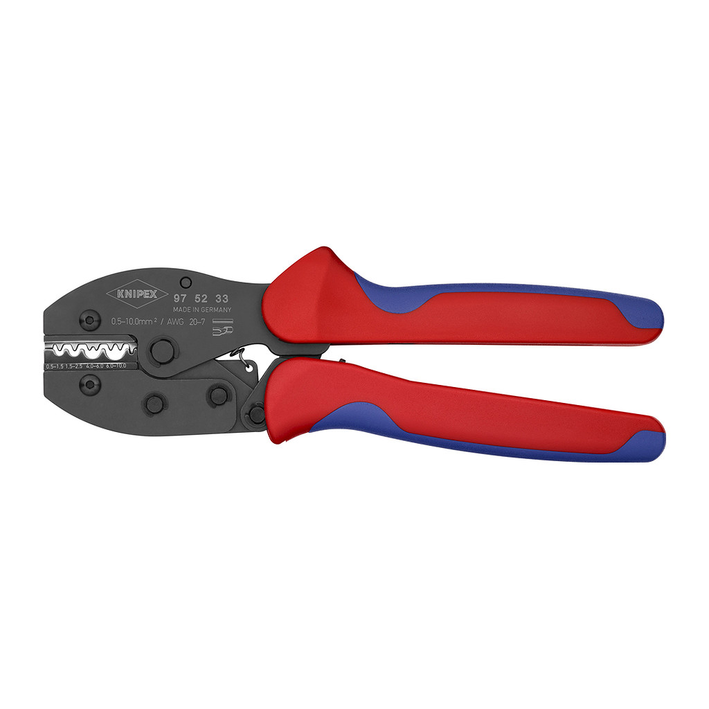 Knipex 97 52 33 - PreciForce® Lisovacie kliešte s multi-komponentnými úchopmi leštené 220 mm