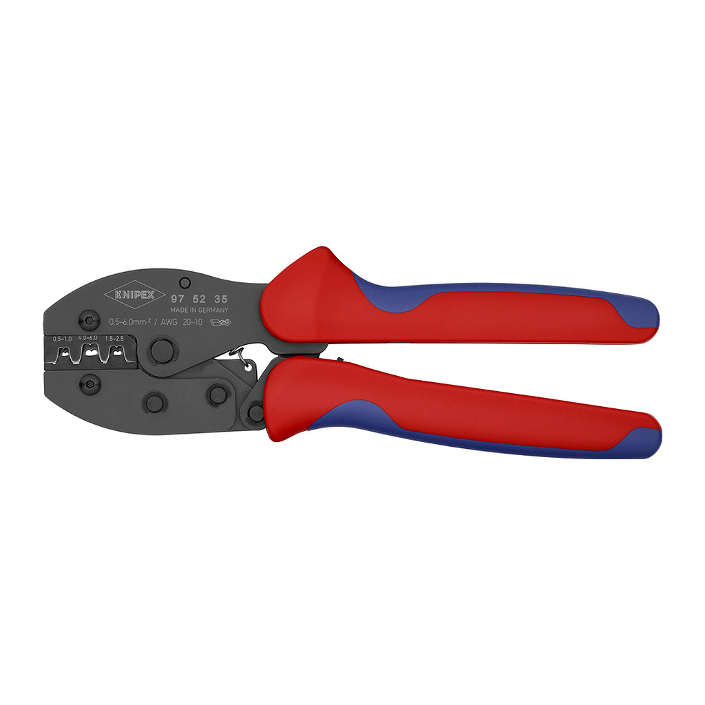 Knipex 97 52 35 - PreciForce® Lisovacie kliešte s multi-komponentnými úchopmi leštené 220 mm