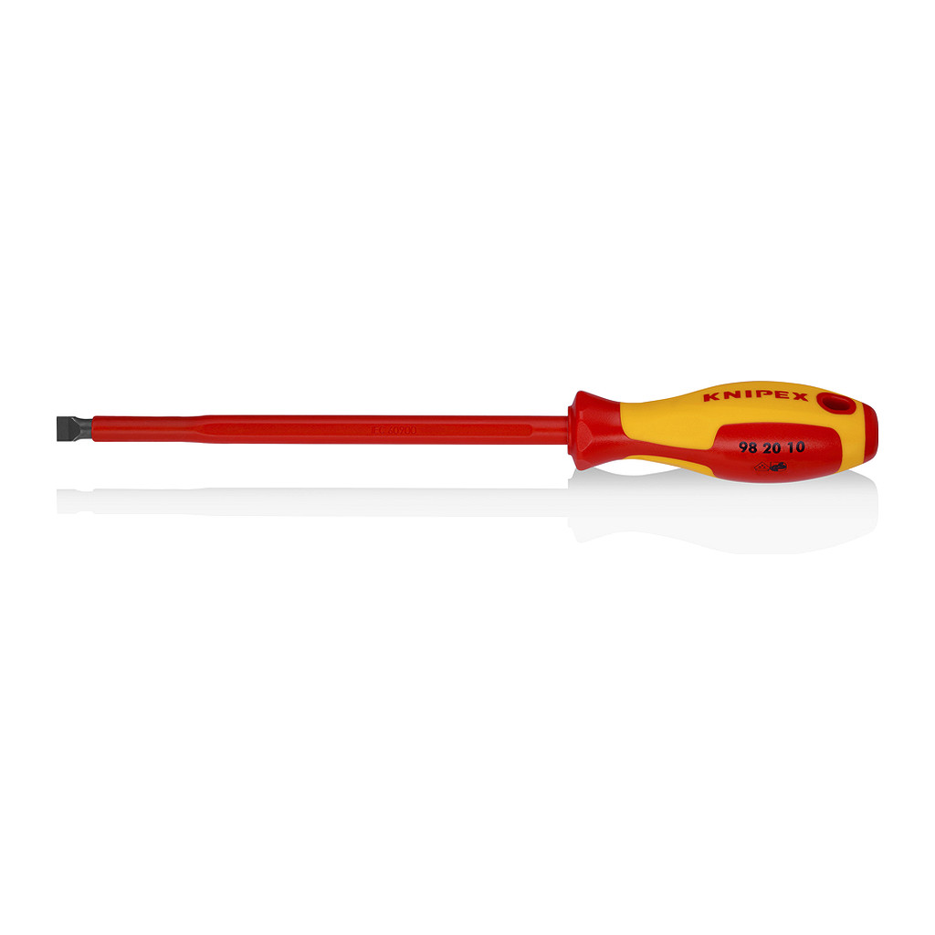 Knipex 98 20 10 - Skrutkovače pre drážkované skrutky izolovaná multi-komponentná rukoväť, VDE testovaná leštené 320 mm