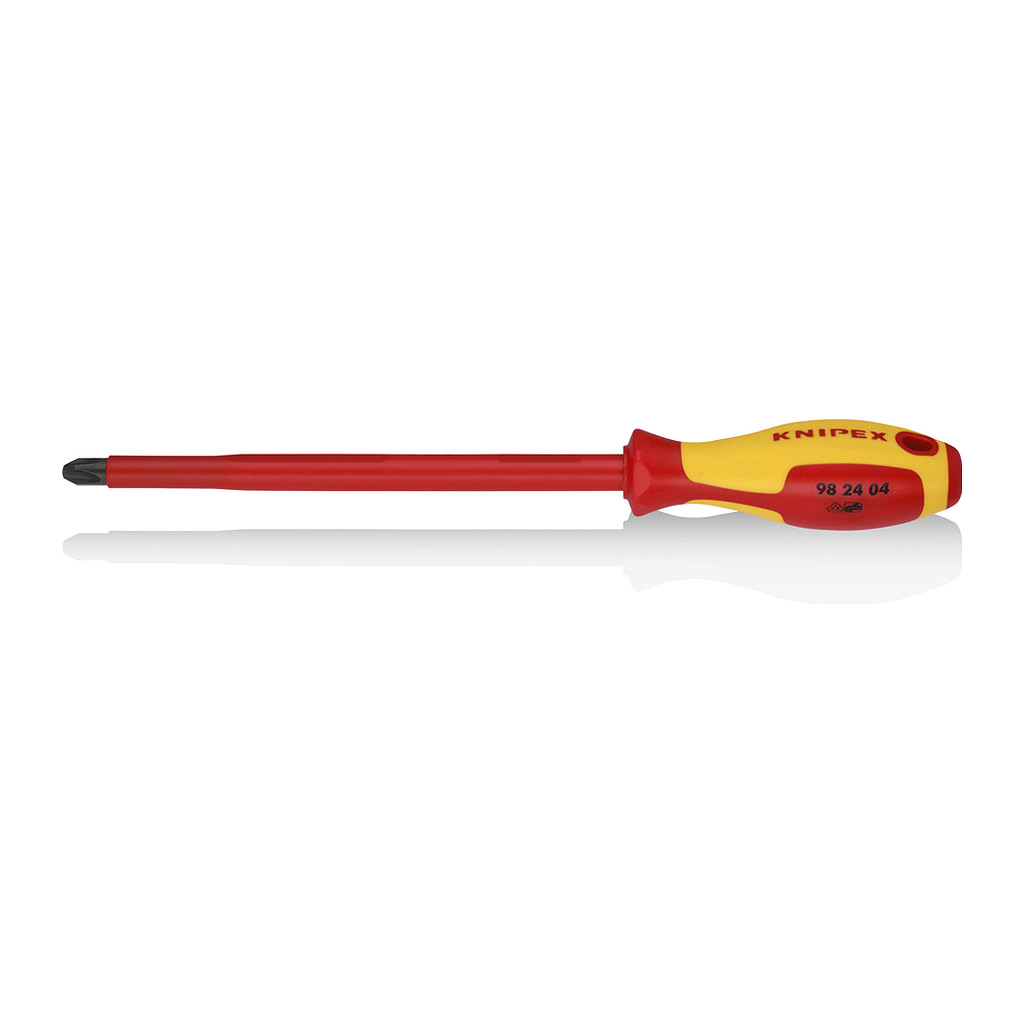 Knipex 98 24 04 - Skrutkovač pre skrutky s krížovou drážkou Phillips® izolovaná multi-komponentná rukoväť, VDE testovaná leštené 320 mm