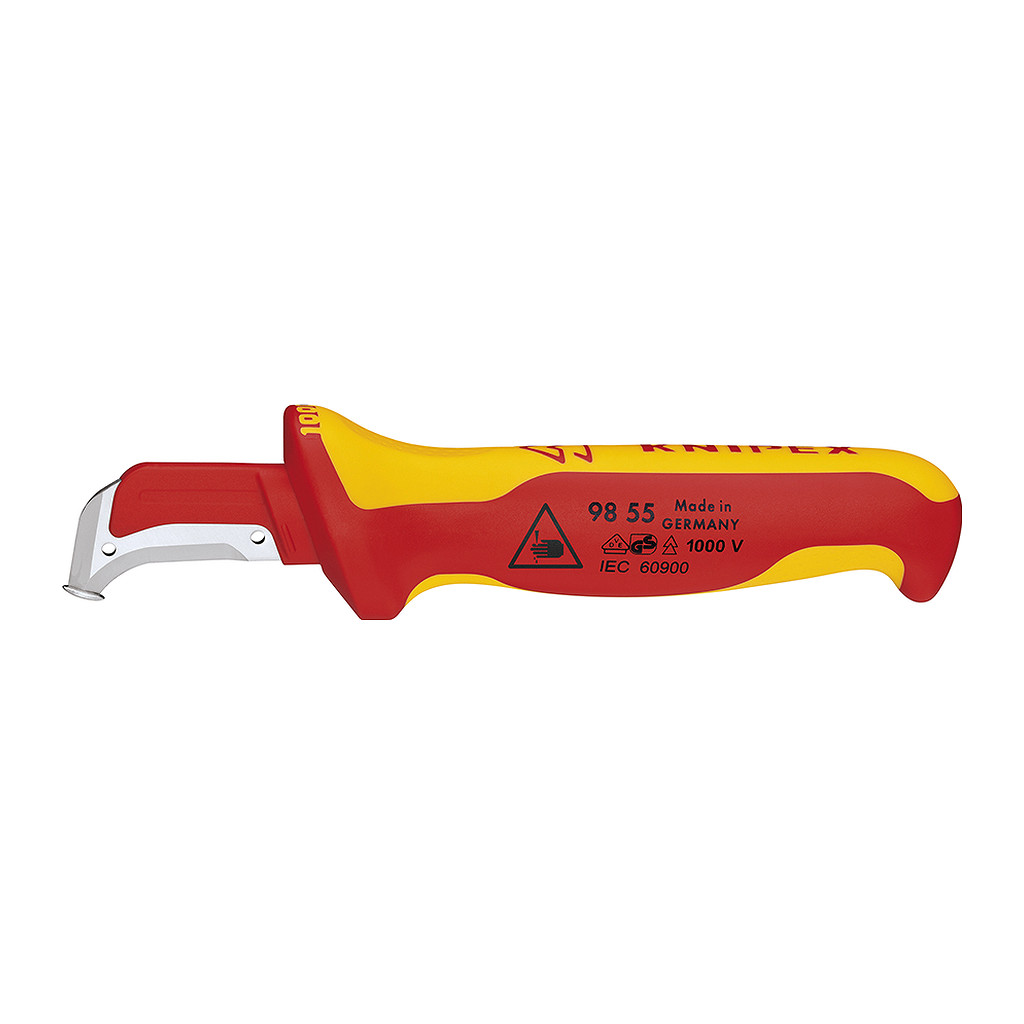 Knipex 98 55 - Odizolovacie nože s jazdcom izolovaná multi-komponentná rukoväť, VDE testovaná 180 mm