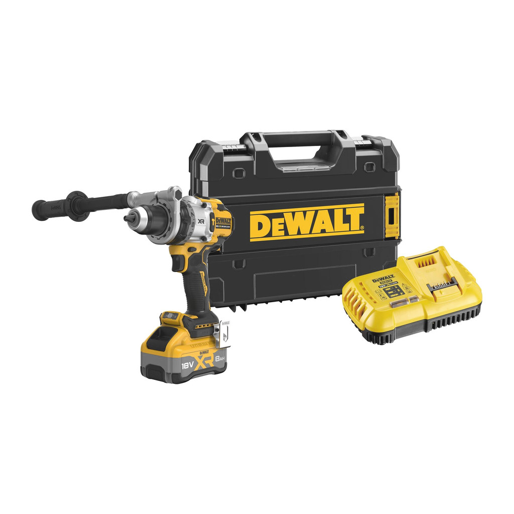 DeWALT DCD1007WW1T - AKU vŕtačka/skrutkovač s príklepom, 18V XR®, 8,0Ah, bezuhlíková