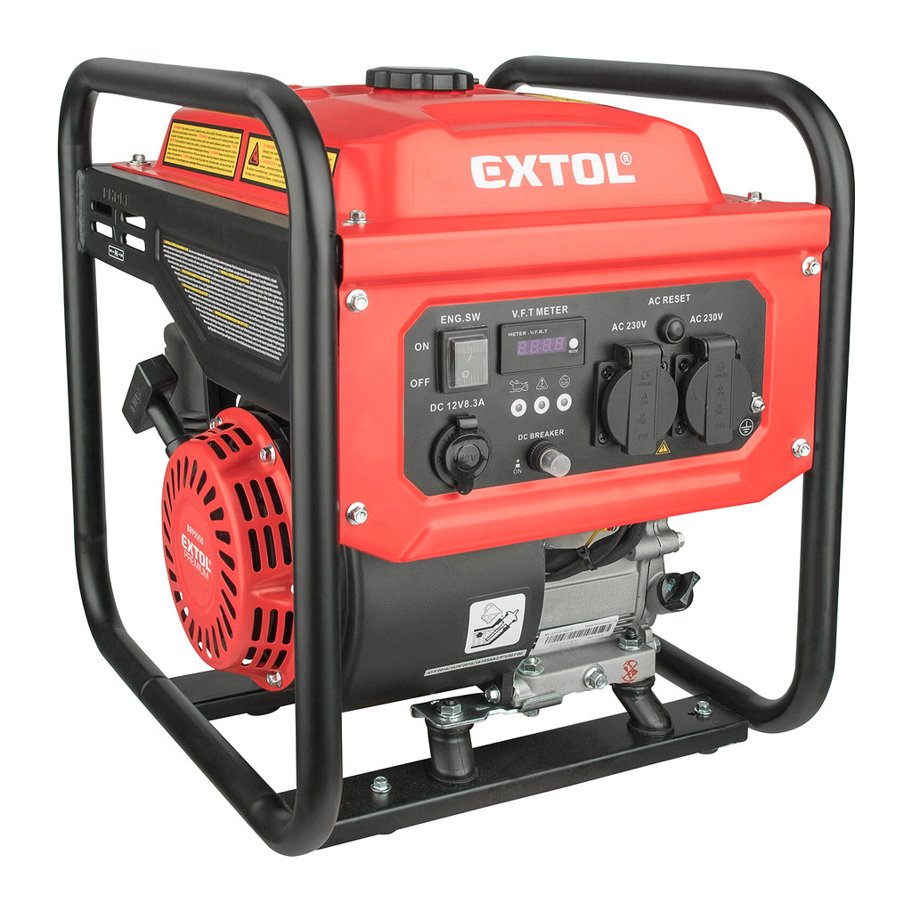 Extol Premium 8895550 - Elektrocentrála invertorová rámová 1F, 3,5kW, 7HP, ručný štart