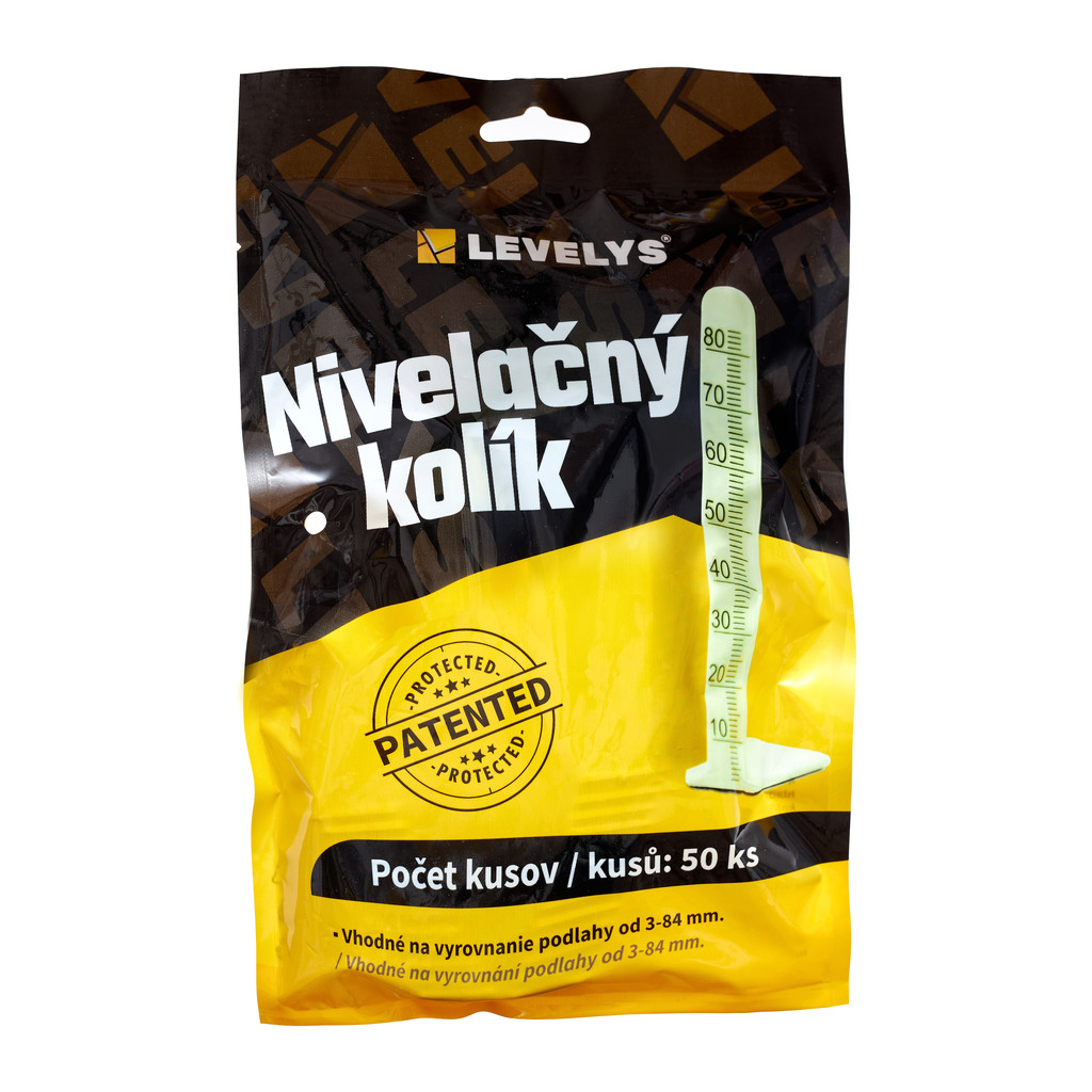 Levelys NK9030 - Nivelačný kolík - 50ks, s presnou stupnicou od 3 do 84mm pre dokonalú niveláciu podláh