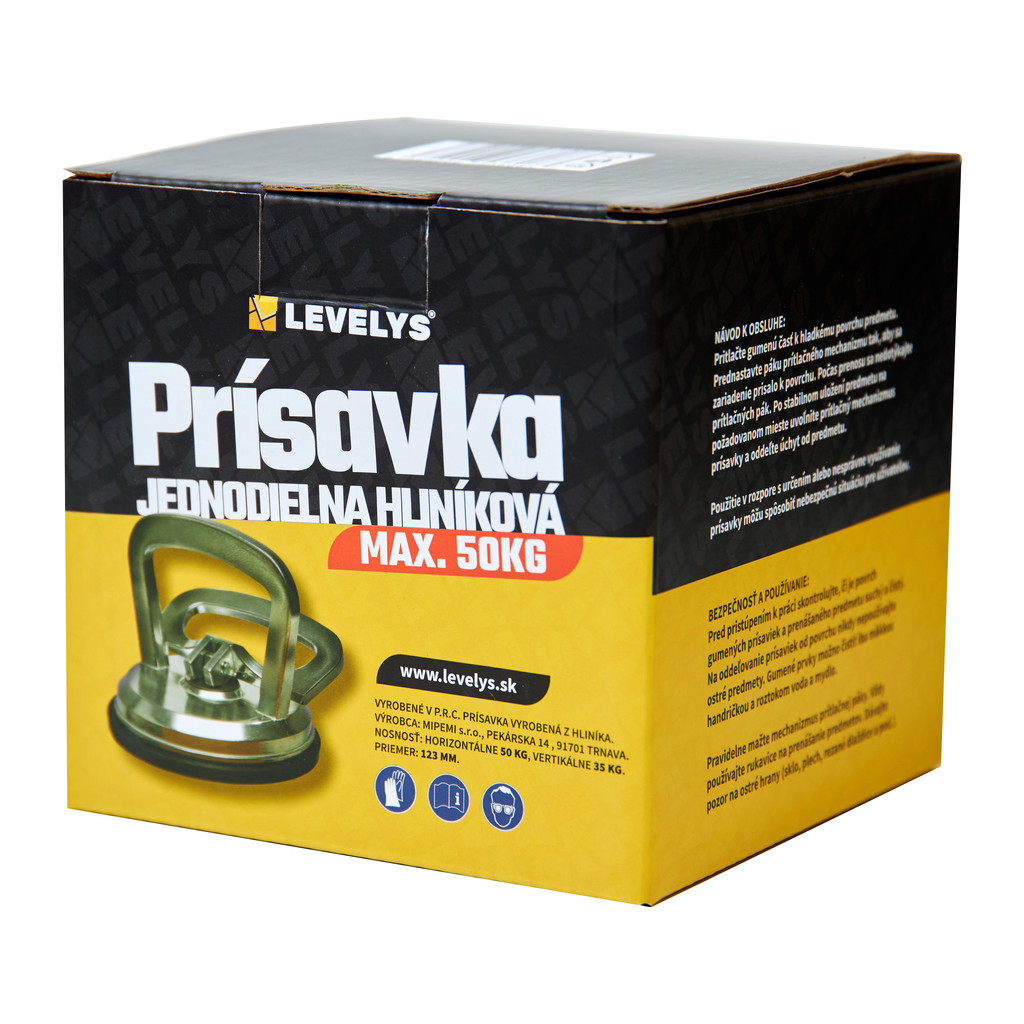 Levelys PJH5002 - Prísavka jednodielna hliníková - max. 50kg, na prenášanie obkladu, dlažby alebo skla